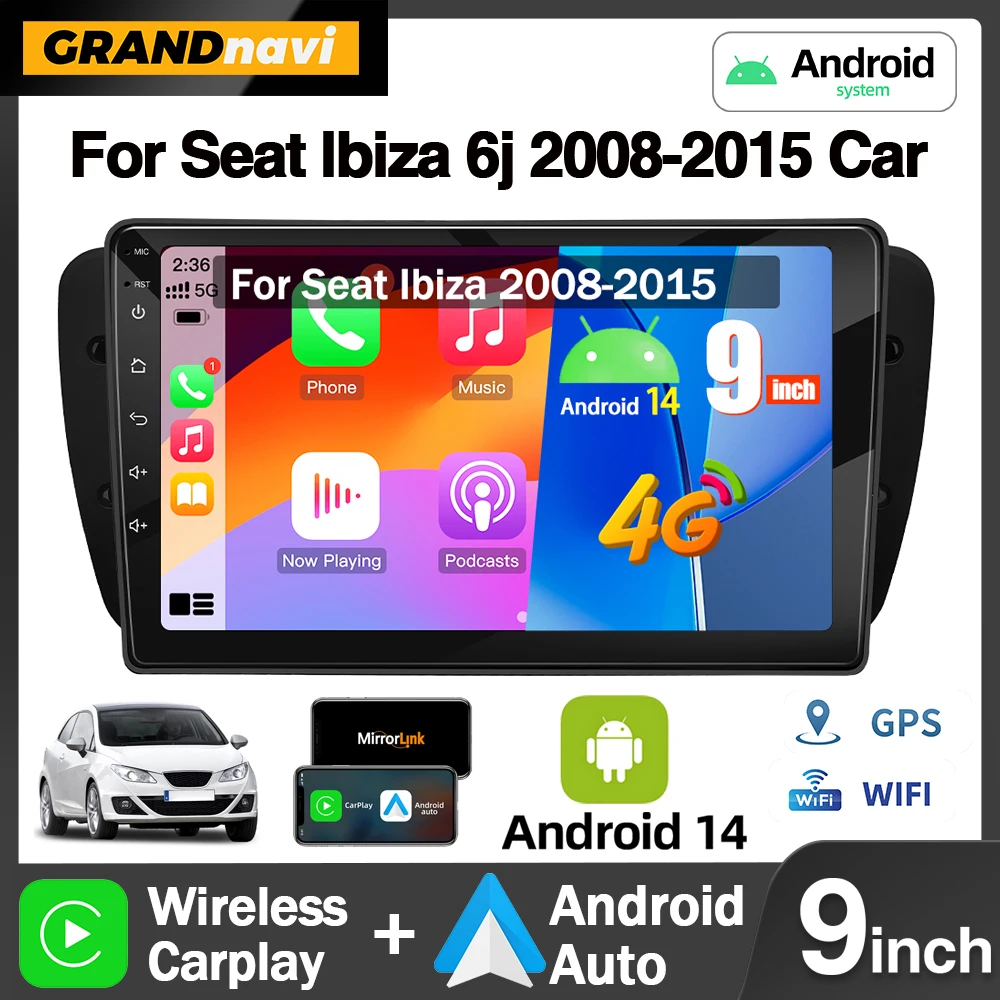 9-дюймовый Android 14 для SEAT Ibiza MK4 6J 2008-2015 IPS стерео автомобильный радиоприемник мультимедийный видеоплеер GPS беспроводной головное устройство CarPlay
9-дюймовый Android 14 для SEAT Ibiza MK4 6J 2008-2015 IPS стерео автомобильный радиоприемник мультимедийный видеоплеер GPS беспроводной головное устройство CarPlay