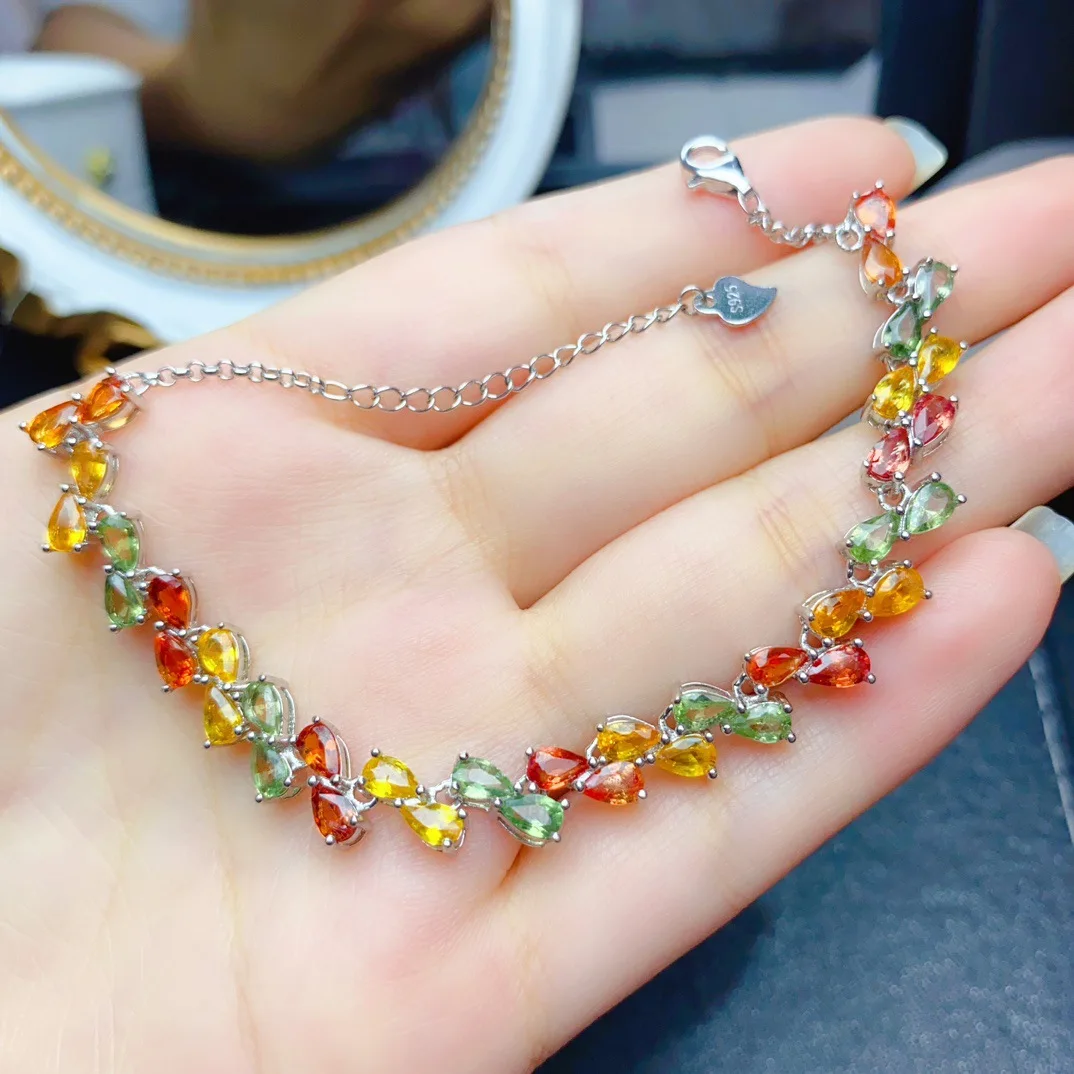 Natural Multicolor Sapphire Bracelet 3x5mm Pear Cut 925 Silver Adjustable Chain Rainbow Gemstone Teardrop Tennis Bracelet
Natural Multicolor Sapphire Bracelet 3x5mm Pear Cut 925 Silver Adjustable Chain Rainbow Gemstone Teardrop Tennis Bracelet