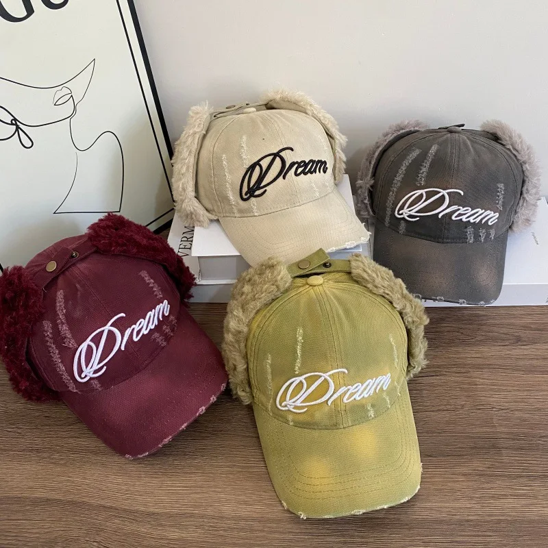 autumn winter cap with ear flaps plush letters embroidery winter hats for women
autumn winter cap with ear flaps plush letters embroidery winter hats for women