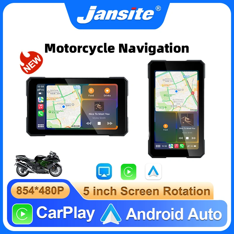5 inch Portable Motorcycle Navigation GPS Wireless CarPlay Android Auto Moto Monitor Display IPX7 Waterproof IPS Screen Rotation
5 inch Portable Motorcycle Navigation GPS Wireless CarPlay Android Auto Moto Monitor Display IPX7 Waterproof IPS Screen Rotation