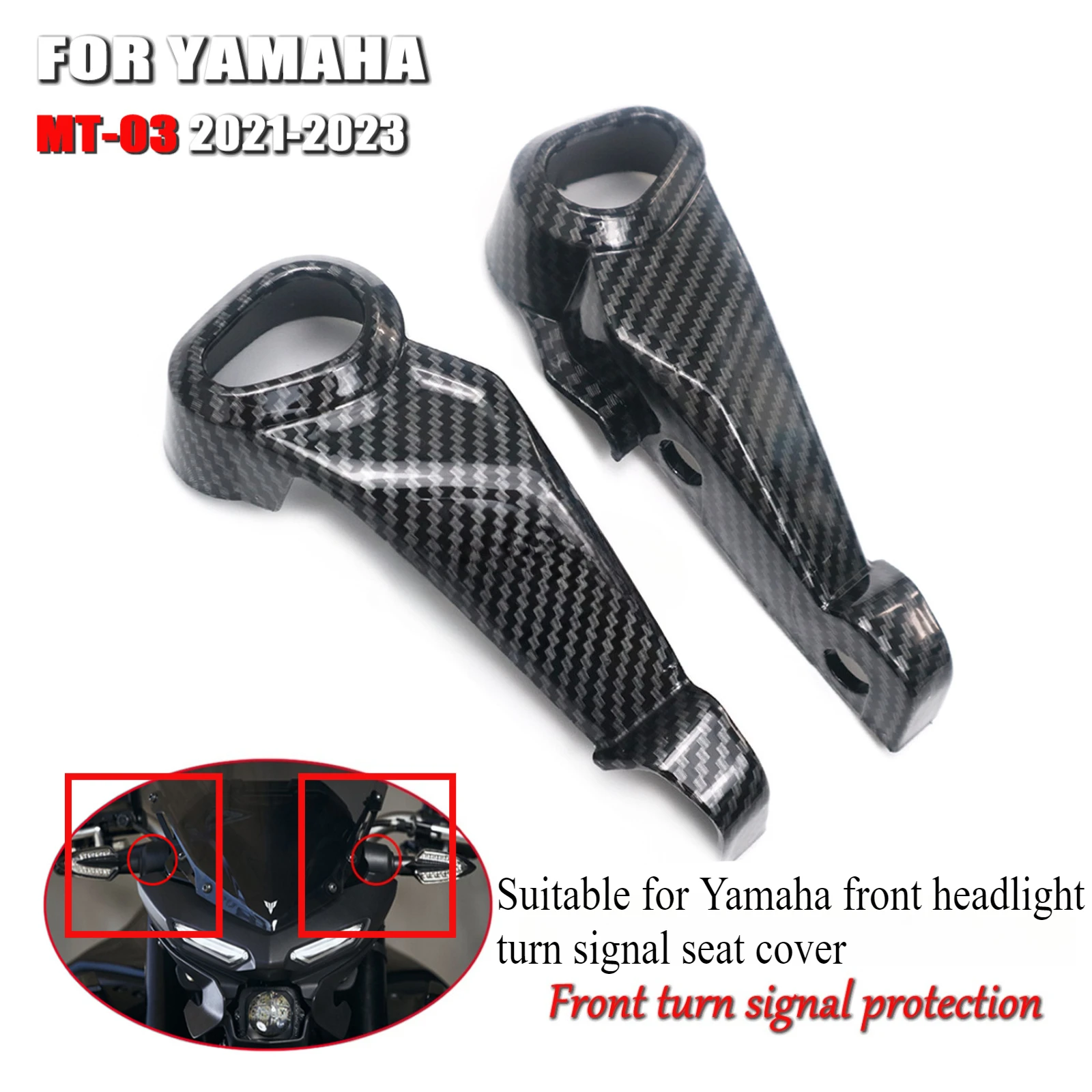 For Yamaha MT-03 2021-2023 Motorcycle Front Nose Cowl Turn Signal Light Bracket Protective Cover Head Lamp Indicator Support
For Yamaha MT-03 2021-2023 Motorcycle Front Nose Cowl Turn Signal Light Bracket Protective Cover Head Lamp Indicator Support