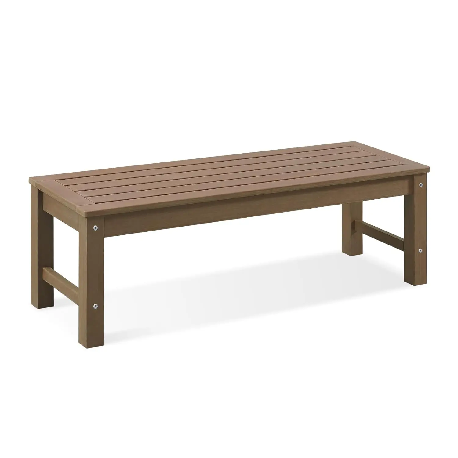 47" Weatherproof Polylumber Backless Outdoor Bench 700Lbs Capacity Garden Patio Park Porch 2-Person Brown, Custom
47" Weatherproof Polylumber Backless Outdoor Bench 700Lbs Capacity Garden Patio Park Porch 2-Person Brown, Custom