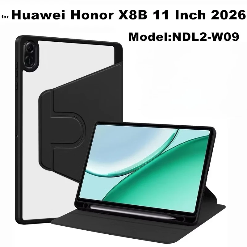 360 Rotation Acrylic Hard Case for Honor Pad X8b NDL2-W09 2026 11 inch with Pencil Holder
360 Rotation Acrylic Hard Case for Honor Pad X8b NDL2-W09 2026 11 inch with Pencil Holder