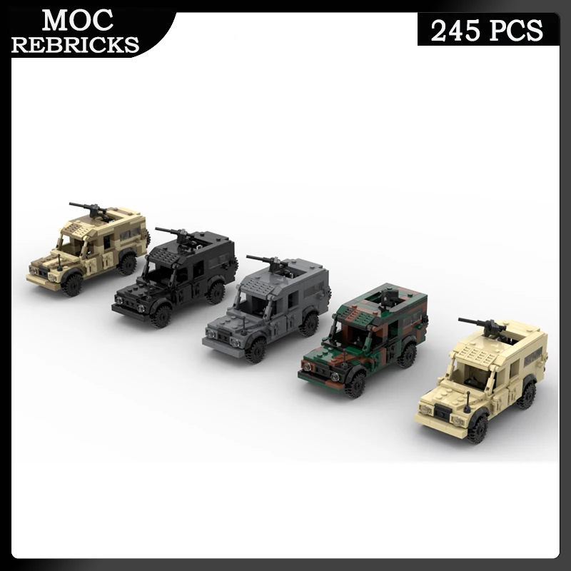 WW2 Military Serie Weapons Land Rover SNATCH MOC Building Block Personnel Carrier Educational DIY Model Puzzle Toy Bricks Gifts
WW2 Military Serie Weapons Land Rover SNATCH MOC Building Block Personnel Carrier Educational DIY Model Puzzle Toy Bricks Gifts