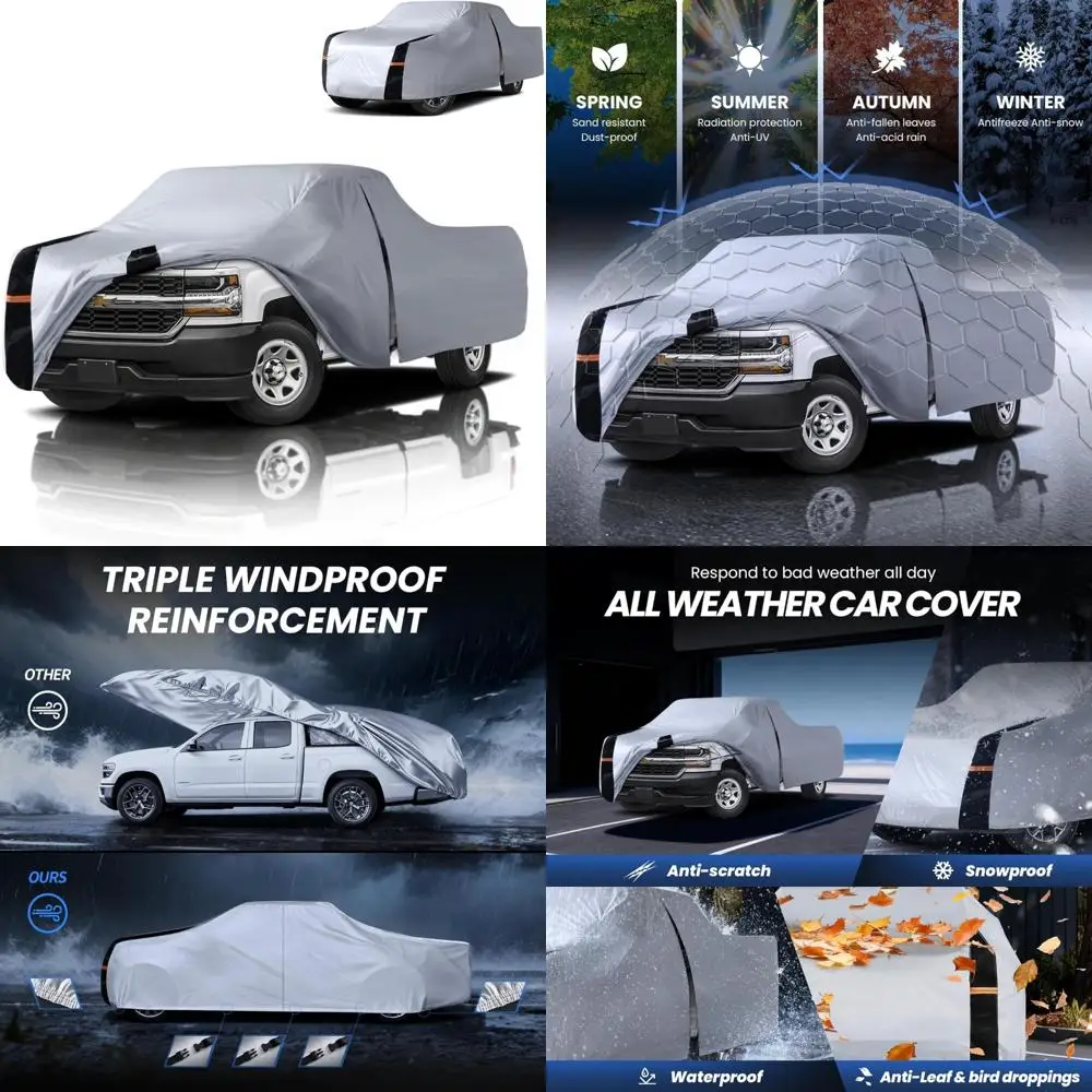 Waterproof Custom Fit Truck Cover for 1998-2026 Extended Cab Short Bed, 8.1' Bed Length, Multi-Layer Protection
Waterproof Custom Fit Truck Cover for 1998-2026 Extended Cab Short Bed, 8.1' Bed Length, Multi-Layer Protection