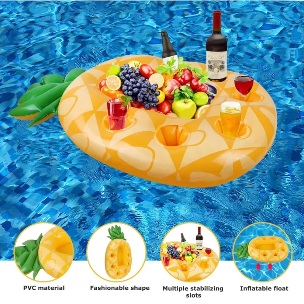 Pineapple Shaped Inflatable Drink Holder Floating Beverage Bar with Multiple Cup Holes Pool Party Thickened PVC Water Float Tray
Pineapple Shaped Inflatable Drink Holder Floating Beverage Bar with Multiple Cup Holes Pool Party Thickened PVC Water Float Tray