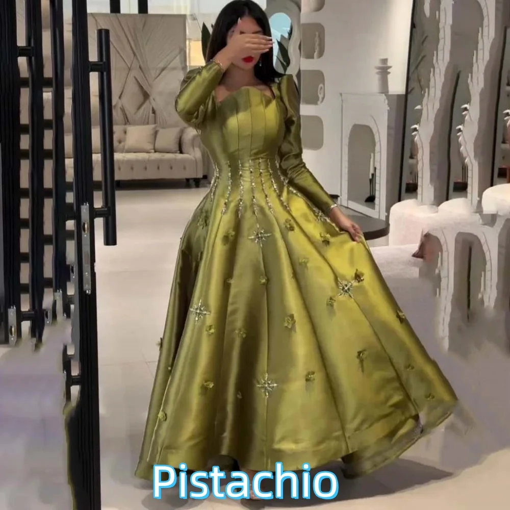 Изысканное женское платье для выпускного вечера с длинным рукавом по индивидуальному заказу, очаровательное вечернее платье трапециевидной формы с цветочной аппликацией и бисером, вечернее платье
Изысканное женское платье для выпускного вечера с длинным рукавом по индивидуальному заказу, очаровательное вечернее платье трапециевидной формы с цветочной аппликацией и бисером, вечернее платье