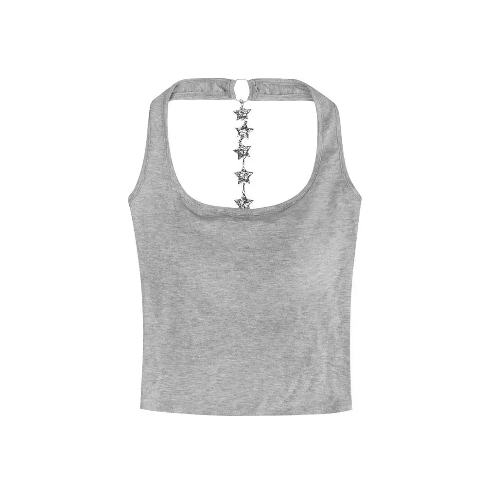 Star Strap Back Hollow Crop Tops Short With Chest Pads Sleeveless Camisole Spicy Girl Style Solid Color Slim Y2k Crop Top
Star Strap Back Hollow Crop Tops Short With Chest Pads Sleeveless Camisole Spicy Girl Style Solid Color Slim Y2k Crop Top