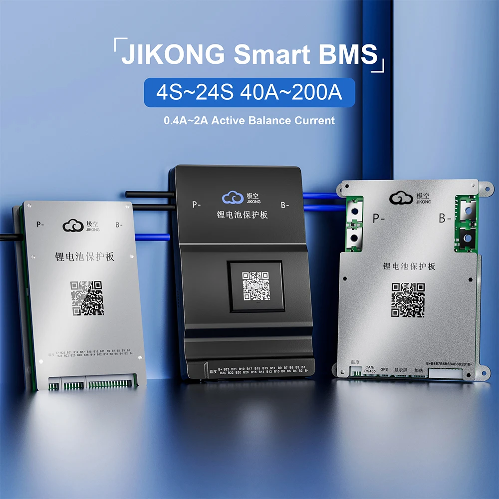 JIKONG Smart BMS 4S 12V LiFePo4 8S 24V 16S 48V 7S 10S 12S 13S 14S 17S 20S 24S 100A Li-ion JK BMS Bluetooth Active Balance JKBMS
JIKONG Smart BMS 4S 12V LiFePo4 8S 24V 16S 48V 7S 10S 12S 13S 14S 17S 20S 24S 100A Li-ion JK BMS Bluetooth Active Balance JKBMS