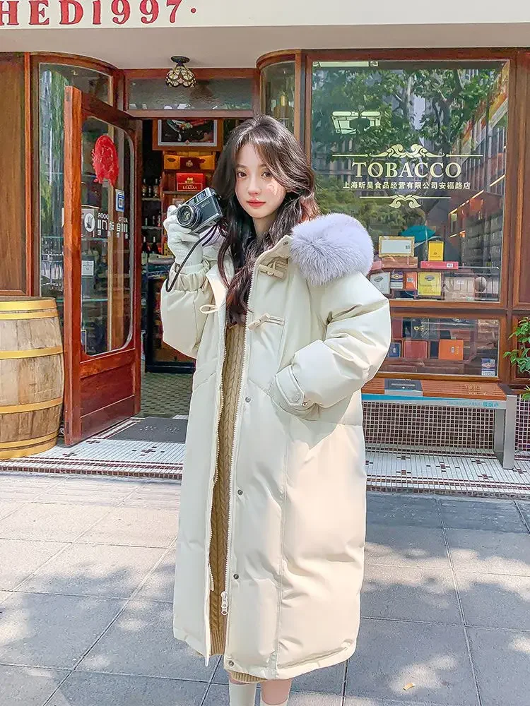 Winter Parkas Long Down Jacket Cotton-padded Clothes Women 2025 New Mid-Length Loose Padded Cotton-padded Coats
Winter Parkas Long Down Jacket Cotton-padded Clothes Women 2025 New Mid-Length Loose Padded Cotton-padded Coats