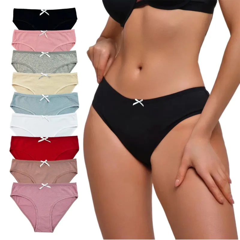 Красочное хлопковое дышащее женское нижнее белье, простые однотонные бесшовные трусики с низкой талией, тонкие мягкие удобные трусы с милым бантом, нижнее белье
Красочное хлопковое дышащее женское нижнее белье, простые однотонные бесшовные трусики с низкой талией, тонкие мягкие удобные трусы с милым бантом, нижнее белье