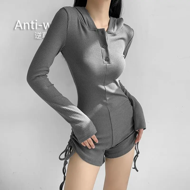 New Fashionable Spicy Girl Tight Fitting Jumpsuit Hooded Long Sleeved Wasteland Style Drawstring Street Sexy Girl Jumpsuit
New Fashionable Spicy Girl Tight Fitting Jumpsuit Hooded Long Sleeved Wasteland Style Drawstring Street Sexy Girl Jumpsuit