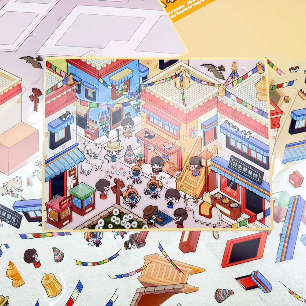 4pcs Big Size Tibetan Style Miniature Scene 3D Landscaping Stickers DIY Scene Stacking and Pasting Hand Account PET Stickers
4pcs Big Size Tibetan Style Miniature Scene 3D Landscaping Stickers DIY Scene Stacking and Pasting Hand Account PET Stickers