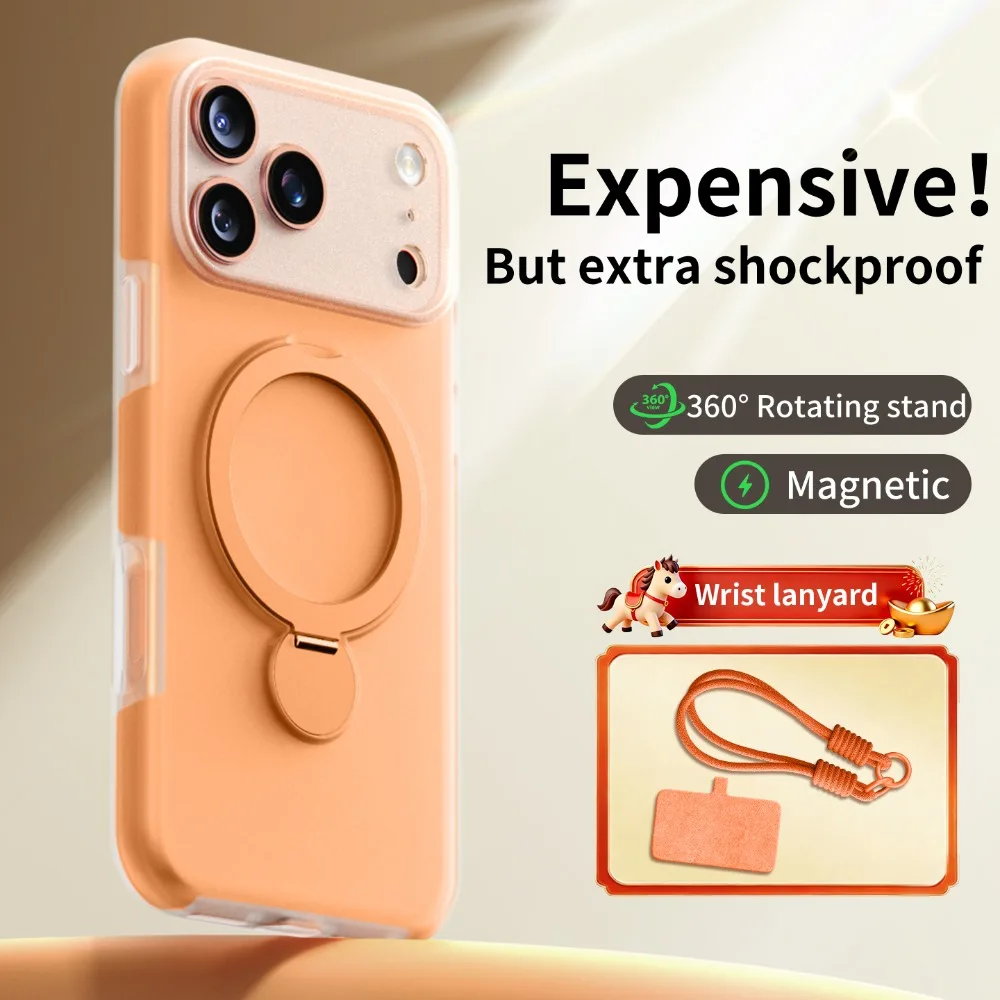 For iPhone 17 Pro Max Case Liquid Silicone Ring Stand Magnetic Shockproof Wrist Strap Compatible with iPhone 16 15 14 13
For iPhone 17 Pro Max Case Liquid Silicone Ring Stand Magnetic Shockproof Wrist Strap Compatible with iPhone 16 15 14 13