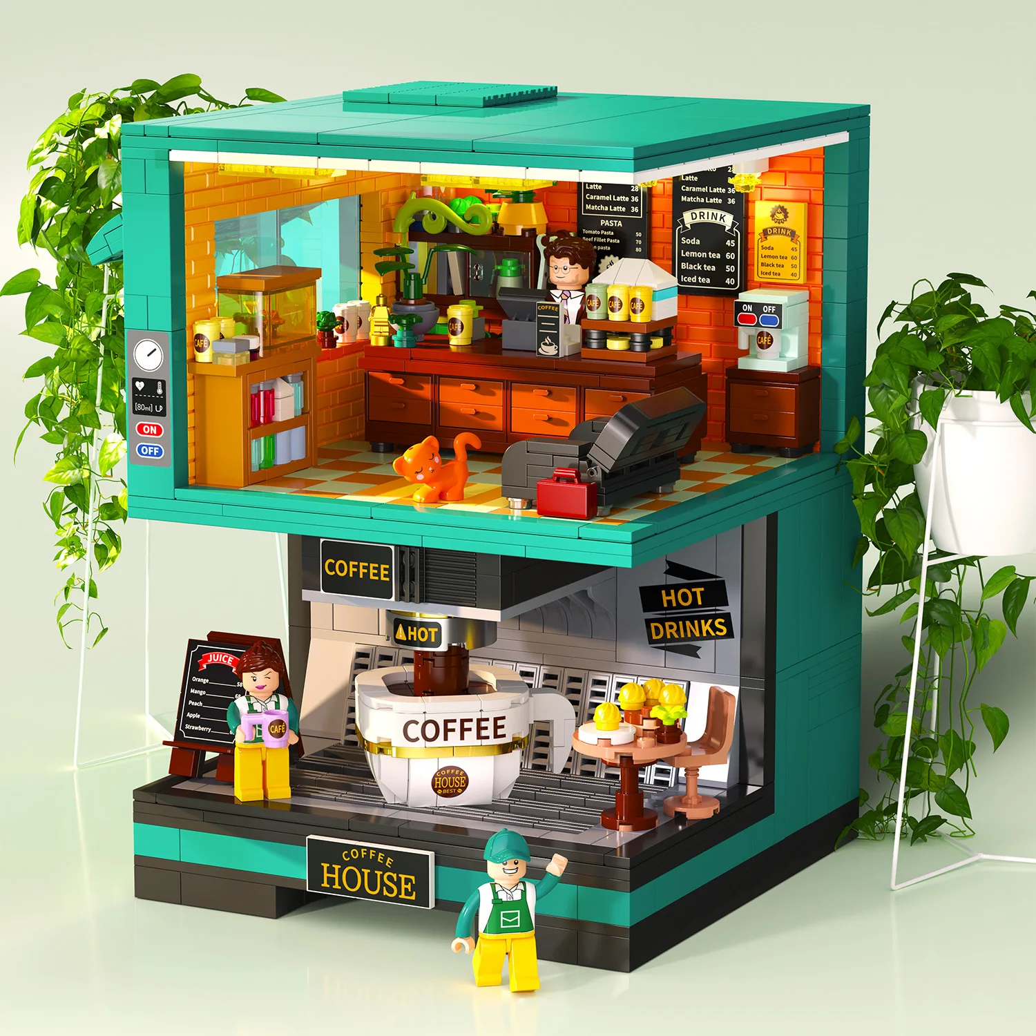 Creative Coffee Themed Building Blocks Toy Street Scene Assembly Plaything Trendy And Fun Playground 1228pcs NO.6135
Creative Coffee Themed Building Blocks Toy Street Scene Assembly Plaything Trendy And Fun Playground 1228pcs NO.6135