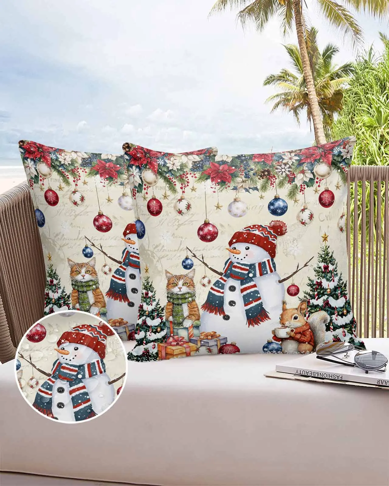 2/4PCS Waterproof Pillow Cover Christmas Ball Tree Snowman Cat Outdoor Pillowcase Case Garden Patio Cushion Covers Home Decor
2/4PCS Waterproof Pillow Cover Christmas Ball Tree Snowman Cat Outdoor Pillowcase Case Garden Patio Cushion Covers Home Decor
