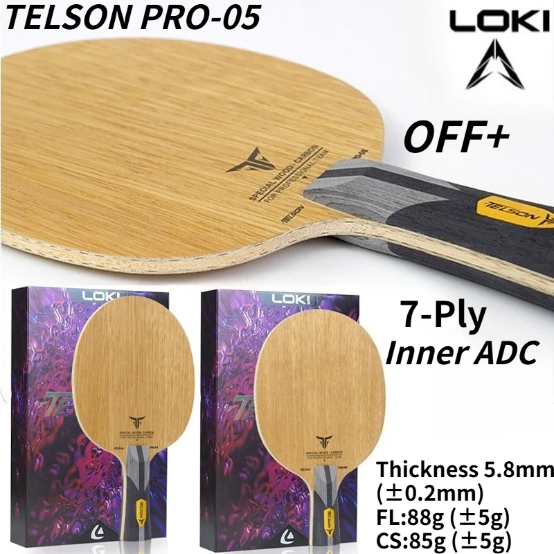 LOKI TELSON PRO-05 Inner ADC Table Tennis Blade OFF+ 5 Wood 2 Aramid Carbon Fiber Limba Face Ping Pong Paddle Loop & Fast Attack
LOKI TELSON PRO-05 Inner ADC Table Tennis Blade OFF+ 5 Wood 2 Aramid Carbon Fiber Limba Face Ping Pong Paddle Loop & Fast Attack