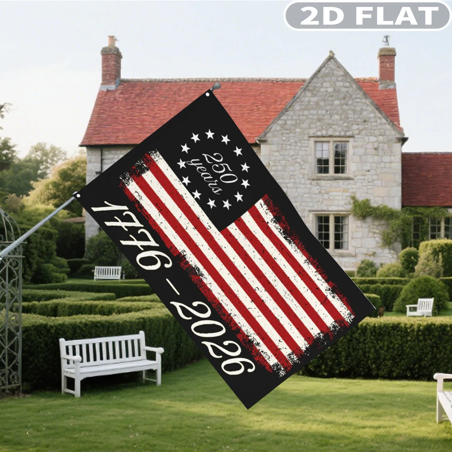 1pc 2D FLAT 250th Anniversary flag, Polyester Yard Flag, 1776 2026 Usa July 4th Independence Day Flag, Unique Patriotic Gift
1pc 2D FLAT 250th Anniversary flag, Polyester Yard Flag, 1776 2026 Usa July 4th Independence Day Flag, Unique Patriotic Gift