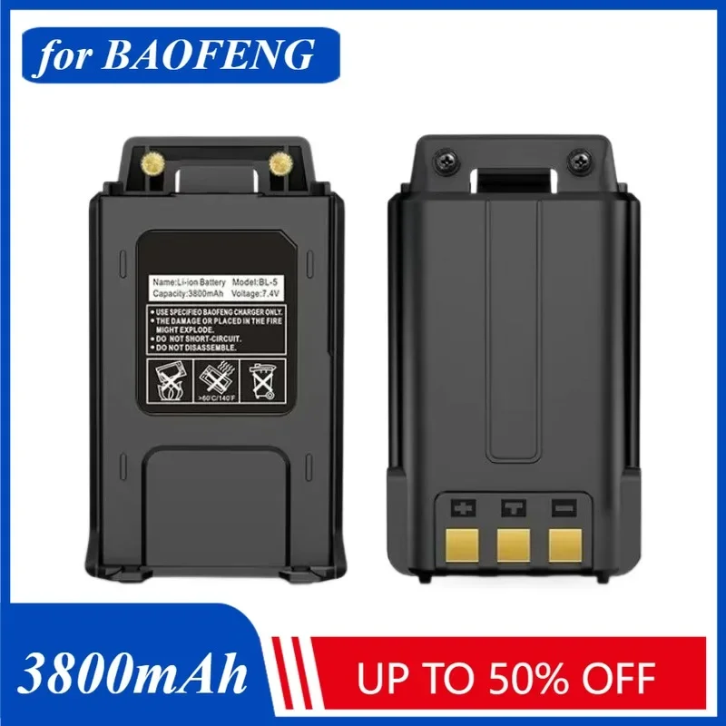 7.4V 3800mAh for Baofeng UV-5R Thickened Lithium Battery Electric Board BL-5 Supports Type-c Charging USB
7.4V 3800mAh for Baofeng UV-5R Thickened Lithium Battery Electric Board BL-5 Supports Type-c Charging USB