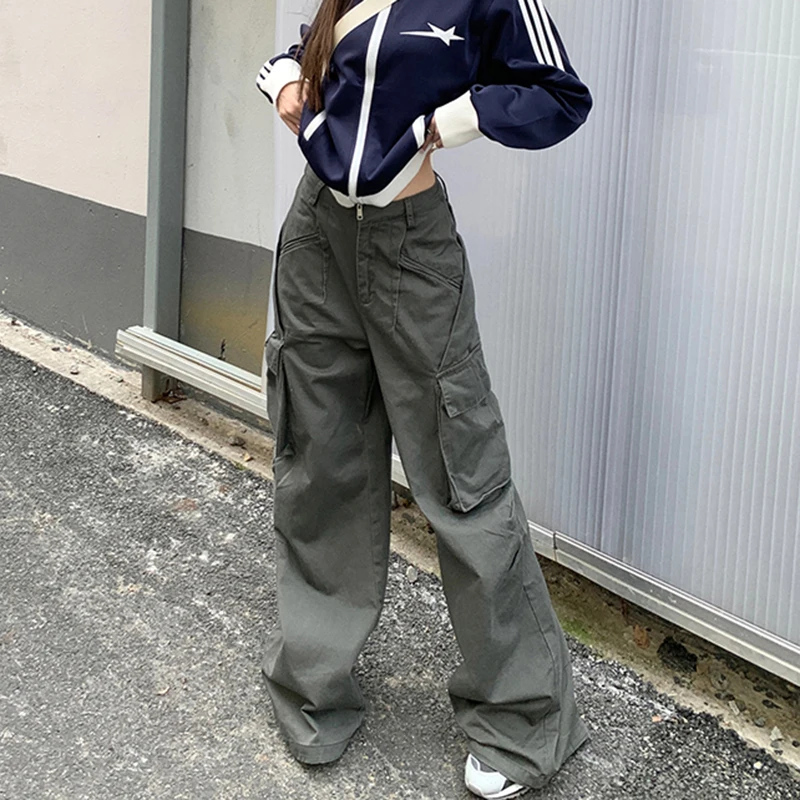 100% Cotton Women Cargo Pants Loose Y2K Wide Leg Pants Fashion Designed Pockets Female Baggy Trousers New
100% Cotton Women Cargo Pants Loose Y2K Wide Leg Pants Fashion Designed Pockets Female Baggy Trousers New