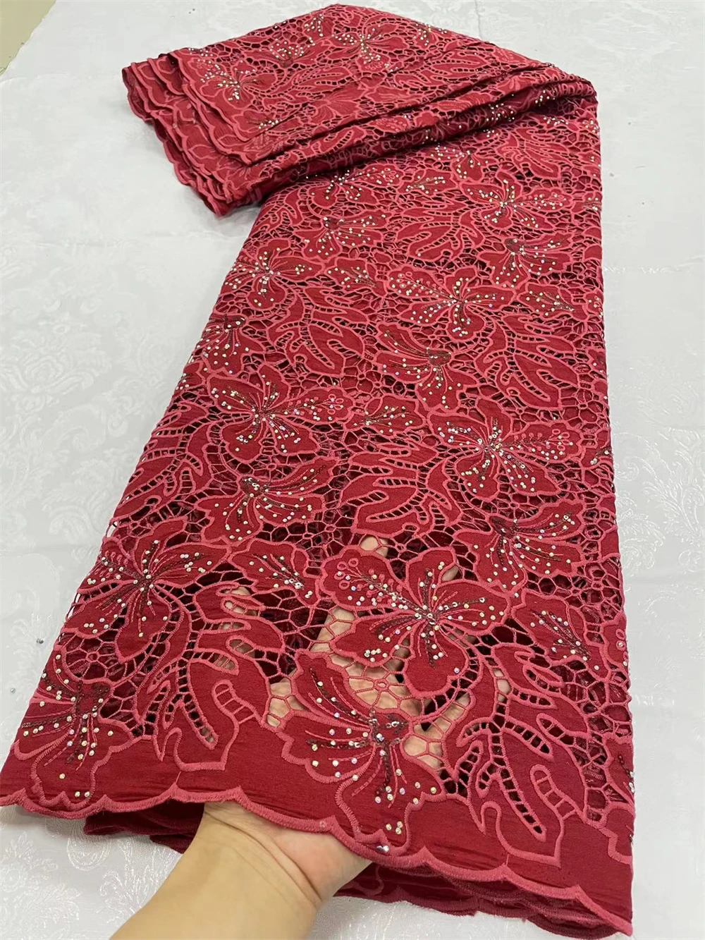 Nigerian Tulle Lace Fabric for Sewing, Wedding Dress, Chiffon Party Guipure, High Quality, Mesh Lace, 5Yard, 2024 JL314
Nigerian Tulle Lace Fabric for Sewing, Wedding Dress, Chiffon Party Guipure, High Quality, Mesh Lace, 5Yard, 2024 JL314