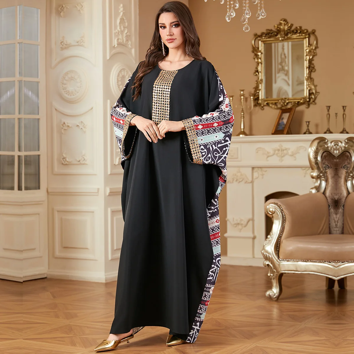 Ramadan Eid Muslim Dress for Women Batwing Sleeve Robe Femme Musulmane Islam Clothing Morocco Caftan Turkey Kaftan Dubai Abayas
Ramadan Eid Muslim Dress for Women Batwing Sleeve Robe Femme Musulmane Islam Clothing Morocco Caftan Turkey Kaftan Dubai Abayas