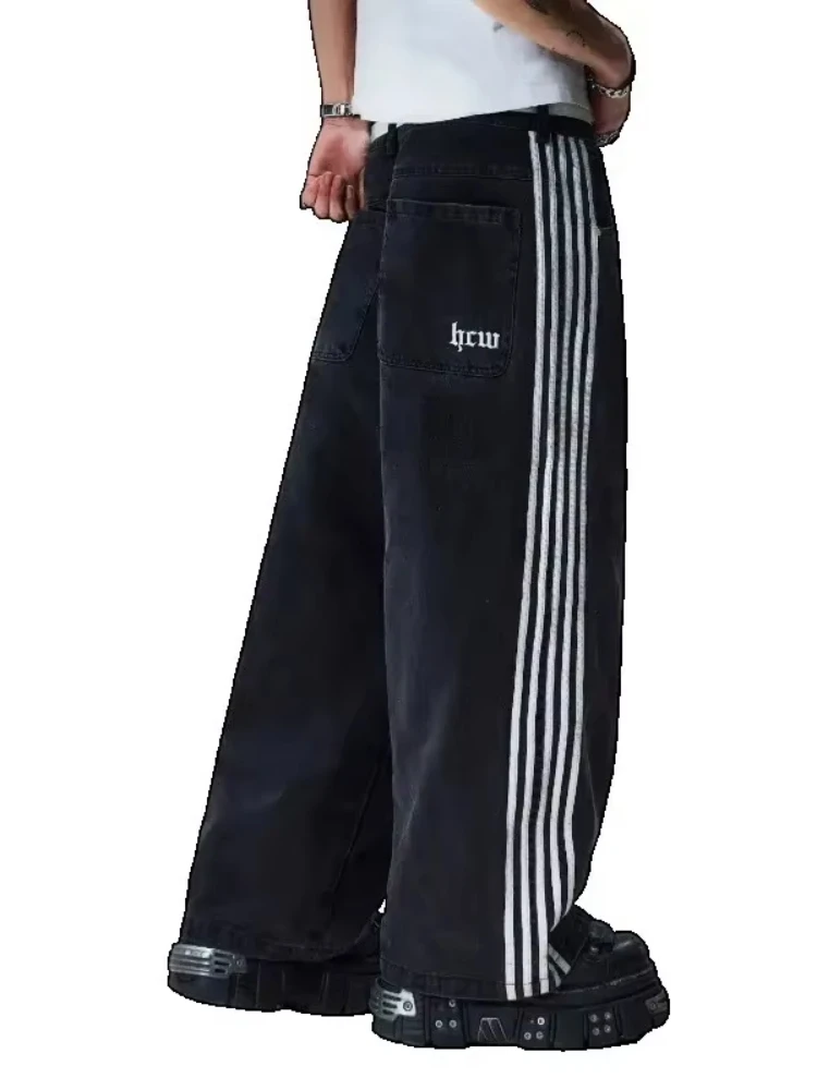HOUZHOU Y2k Vintage Harajuku Jeans Women Striped Embroidery Wide Leg Korean Fashion Denim Pants Straight Baggy Trousers Casual
HOUZHOU Y2k Vintage Harajuku Jeans Women Striped Embroidery Wide Leg Korean Fashion Denim Pants Straight Baggy Trousers Casual
