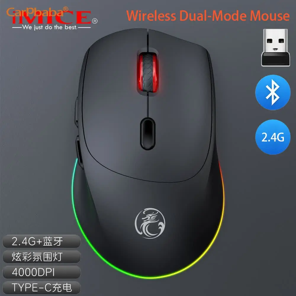 Ergonomic Dual Mode Mouse Wireless Gaming Mouse 4000 DPI Optical Ergonomic Mouse For IPad MacBook Tablet Laptop Computer PC
Ergonomic Dual Mode Mouse Wireless Gaming Mouse 4000 DPI Optical Ergonomic Mouse For IPad MacBook Tablet Laptop Computer PC