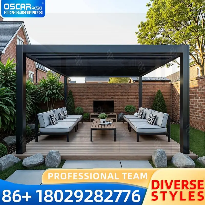 Electric Motorized Outdoor Aluminum Louvered Roof for Garden Patio and Terrasse with Waterproof Automatic Feature pergola
Electric Motorized Outdoor Aluminum Louvered Roof for Garden Patio and Terrasse with Waterproof Automatic Feature pergola