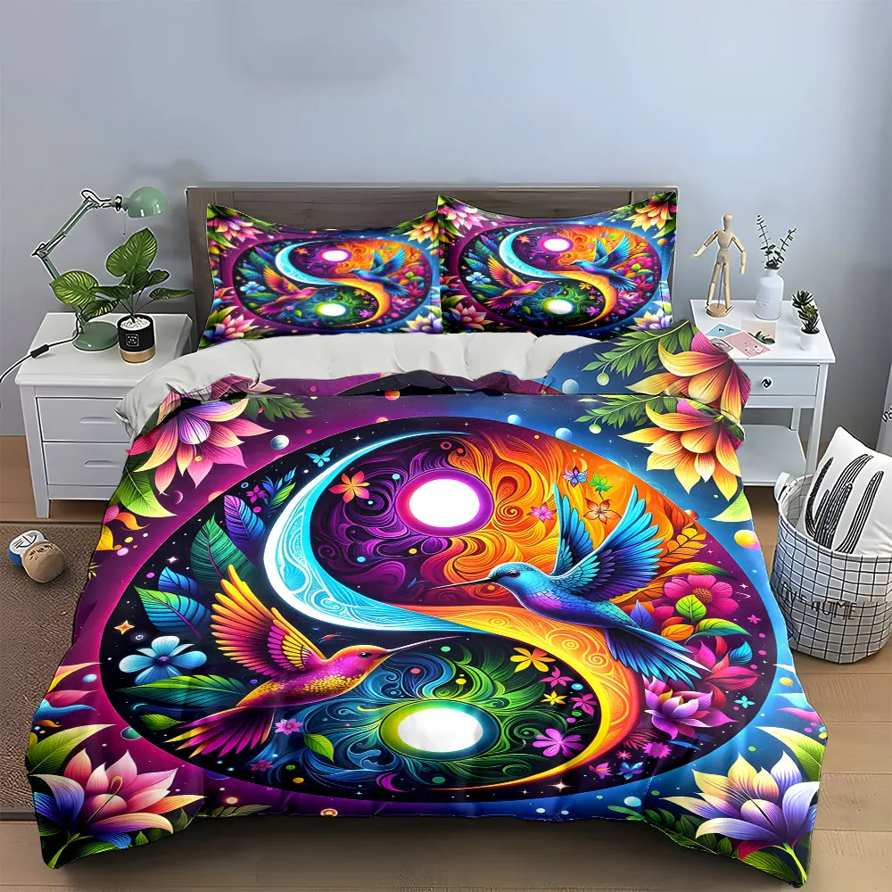 "Colorful Floral Yin Yang Decor" Multiple sizes kid's and adults' bedroom Exquisite 3PC bedding set, gift
"Colorful Floral Yin Yang Decor" Multiple sizes kid's and adults' bedroom Exquisite 3PC bedding set, gift