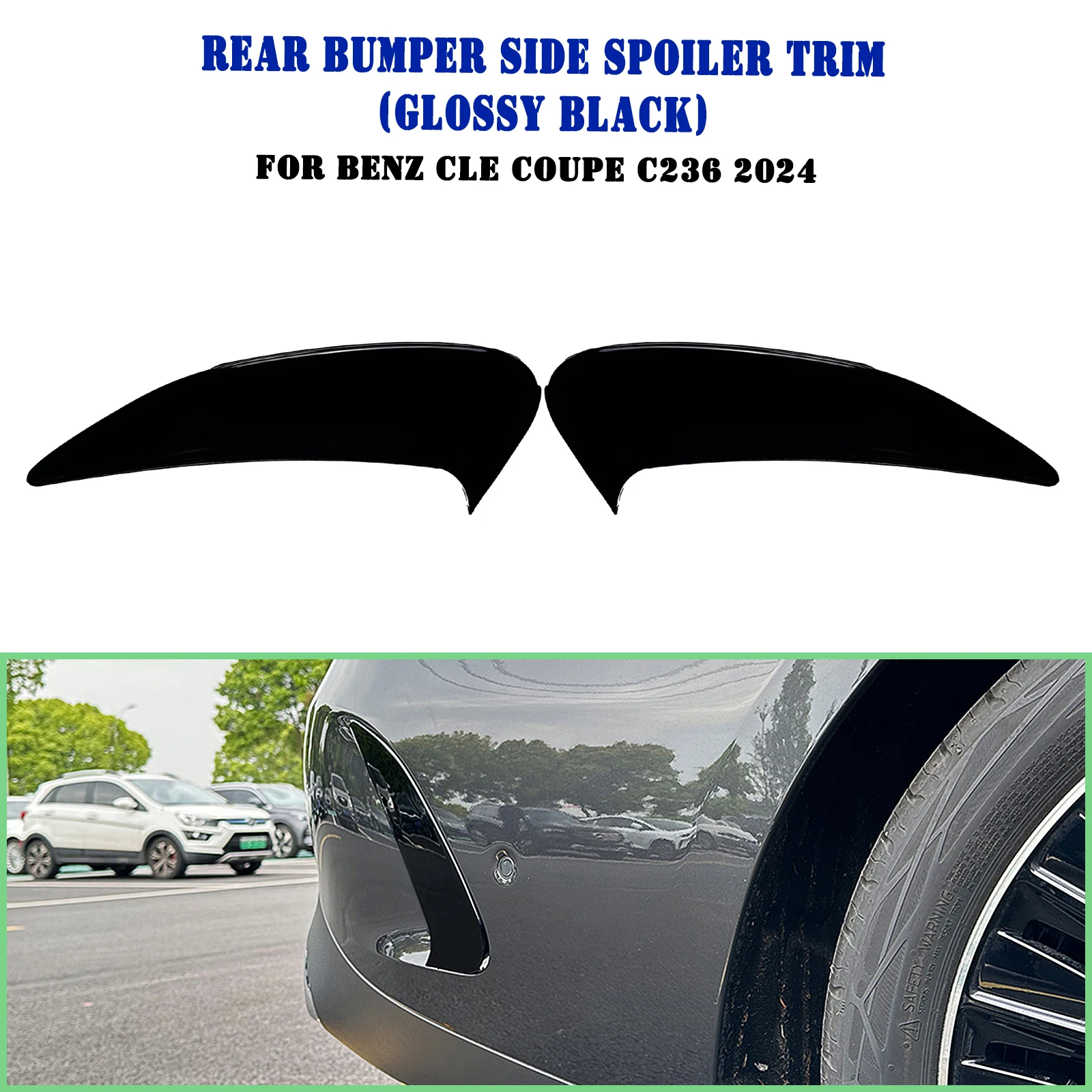 For Mercedes Benz GLE Class Coupe C236 CLE260 CLE300 2024+ Rear Bumper Side Spoiler Trim Air Vent Outlet Cover Canard Decorative
For Mercedes Benz GLE Class Coupe C236 CLE260 CLE300 2024+ Rear Bumper Side Spoiler Trim Air Vent Outlet Cover Canard Decorative