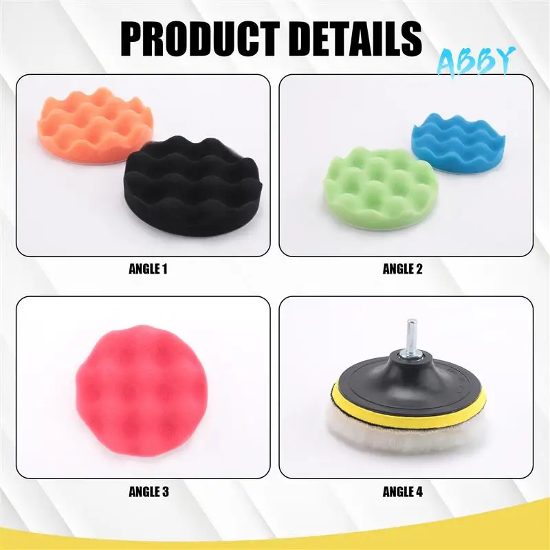 ABBY-8Pcs/Set Car Sponge Polishing Pad Set 5 Inch Buffing Waxing Pad For Boat Car Polisher Buffer Drill Wheel Polisher Tools
ABBY-8Pcs/Set Car Sponge Polishing Pad Set 5 Inch Buffing Waxing Pad For Boat Car Polisher Buffer Drill Wheel Polisher Tools