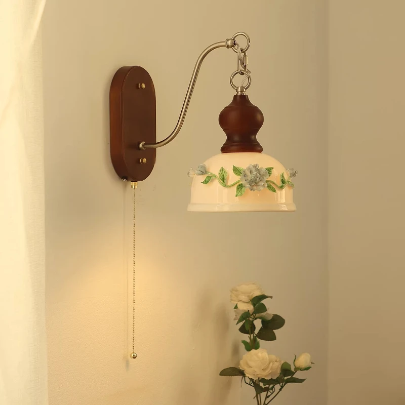 French retro solid wood ceramic handmade flower American bedroom bedside stairs decorative
French retro solid wood ceramic handmade flower American bedroom bedside stairs decorative