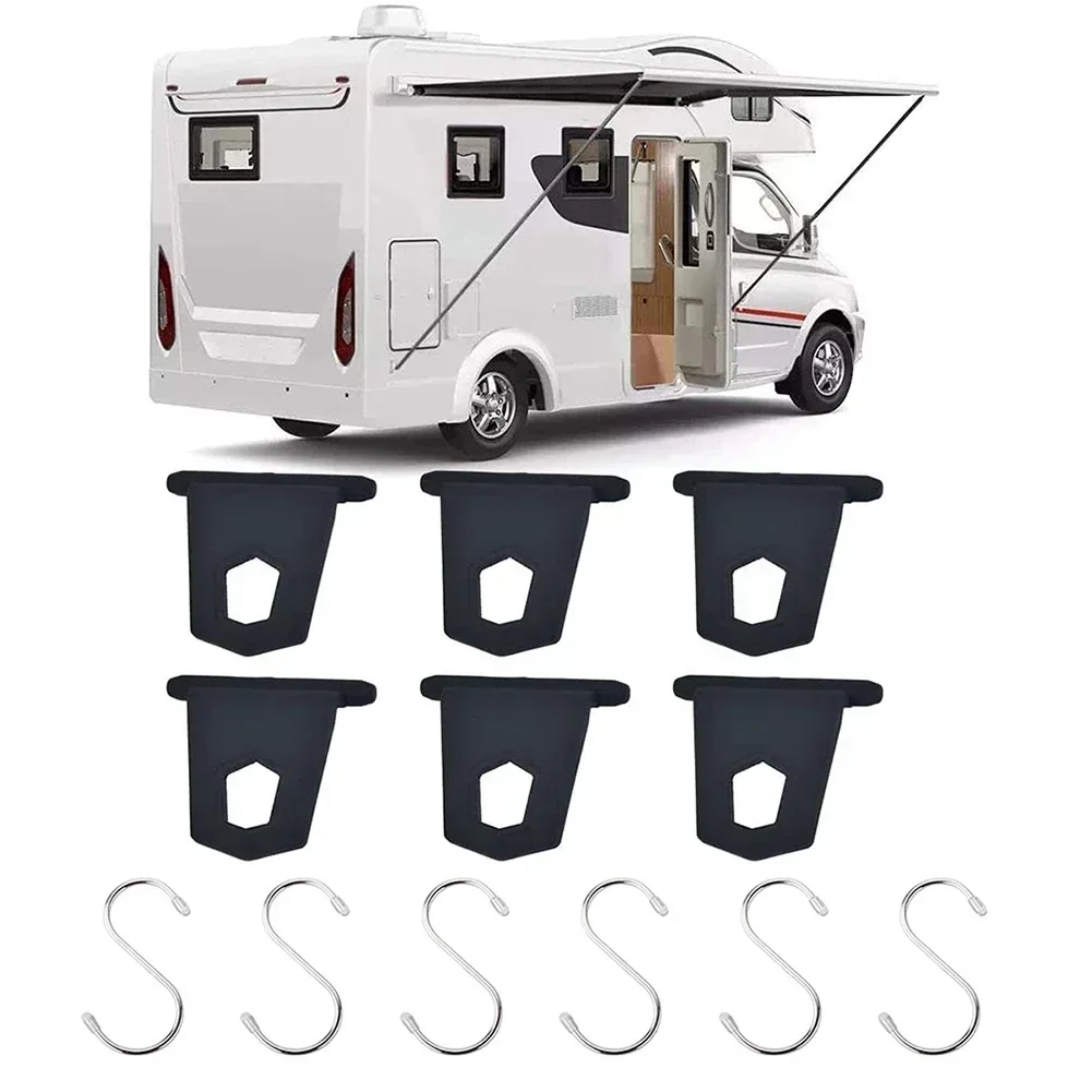 6pcs Awning Rail Hook Ring With Stainless Steel Hooks S Hooks Motorhome And Caravan Hanger Black Black Save Space
6pcs Awning Rail Hook Ring With Stainless Steel Hooks S Hooks Motorhome And Caravan Hanger Black Black Save Space
