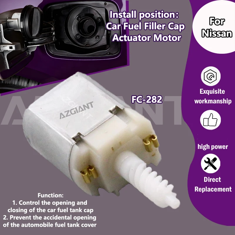 AZGIANT FC-282 For Nissan GT-R/Armada/350Z 3.5L/370Z Car fuel filter flap lock system inner 12V motor cannot be opened replace
AZGIANT FC-282 For Nissan GT-R/Armada/350Z 3.5L/370Z Car fuel filter flap lock system inner 12V motor cannot be opened replace