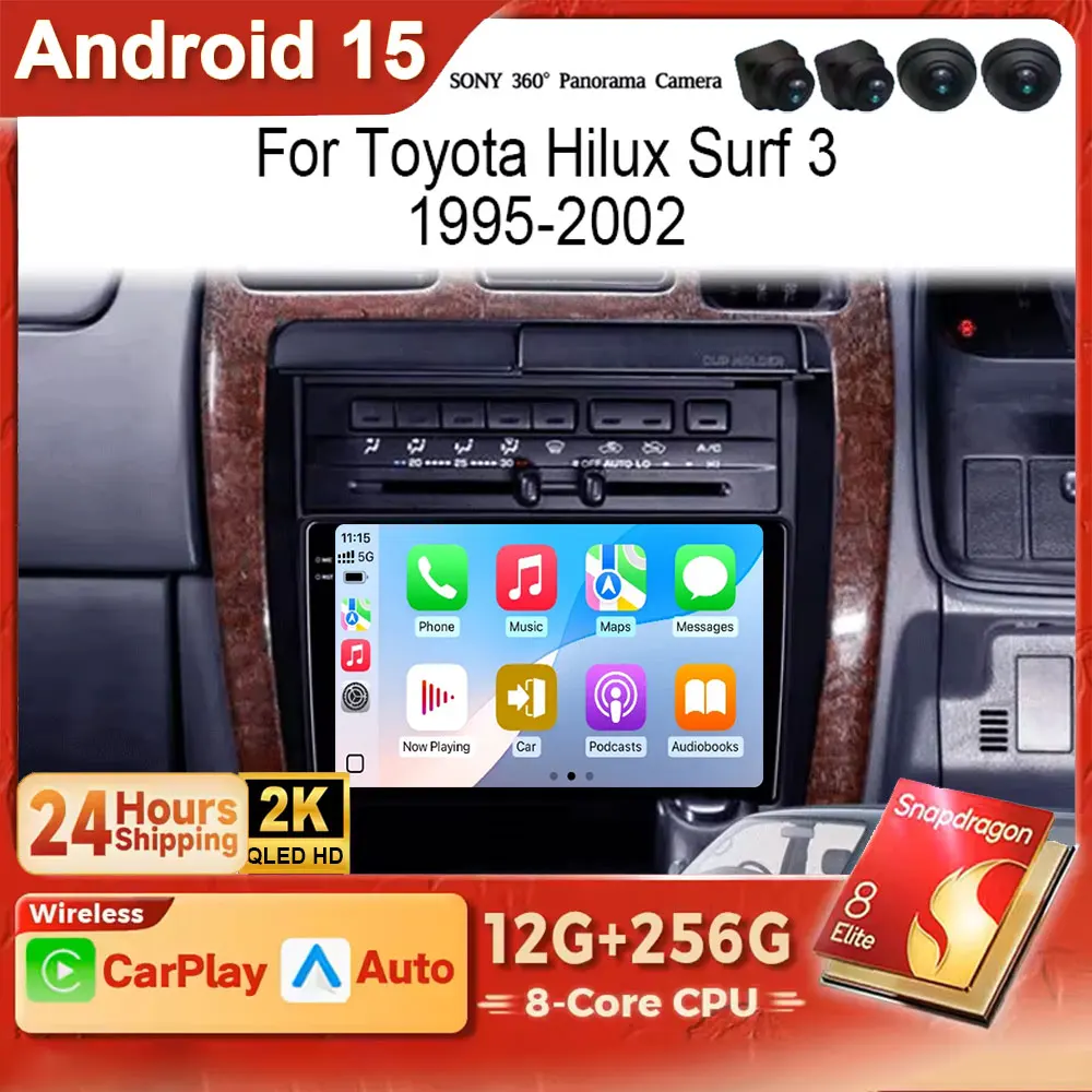 Android 15 для Toyota Hilux Surf 3 N180 1995-2002 Автомобильный радиоприемник Carplay 4G Мультимедийный видеоплеер GPS Авторадио AI Voice 2 Din BT
Android 15 для Toyota Hilux Surf 3 N180 1995-2002 Автомобильный радиоприемник Carplay 4G Мультимедийный видеоплеер GPS Авторадио AI Voice 2 Din BT