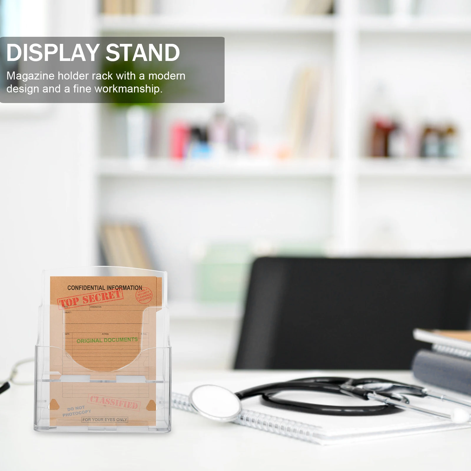 1pc Multi-layer Acrylic Promotional Stand Magazine File Holder Rack Modern Clear Display Stand for Home Office Desktop
1pc Multi-layer Acrylic Promotional Stand Magazine File Holder Rack Modern Clear Display Stand for Home Office Desktop