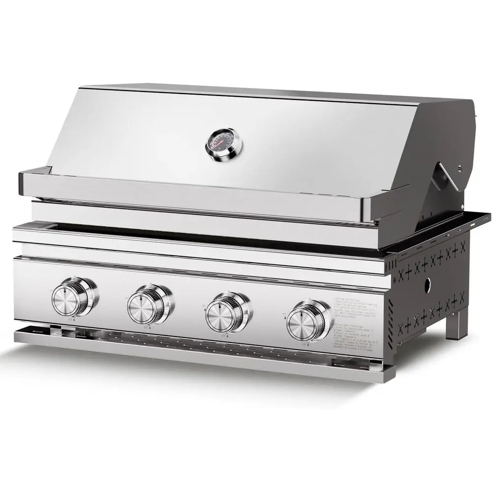 Premium Built In 4 Burner Propane Gas Grill, ALL-Thickened 304 StainlSteel, 32,000 with 516sq.in. Cooking Space, Bg Tray & Grate
Premium Built In 4 Burner Propane Gas Grill, ALL-Thickened 304 StainlSteel, 32,000 with 516sq.in. Cooking Space, Bg Tray & Grate