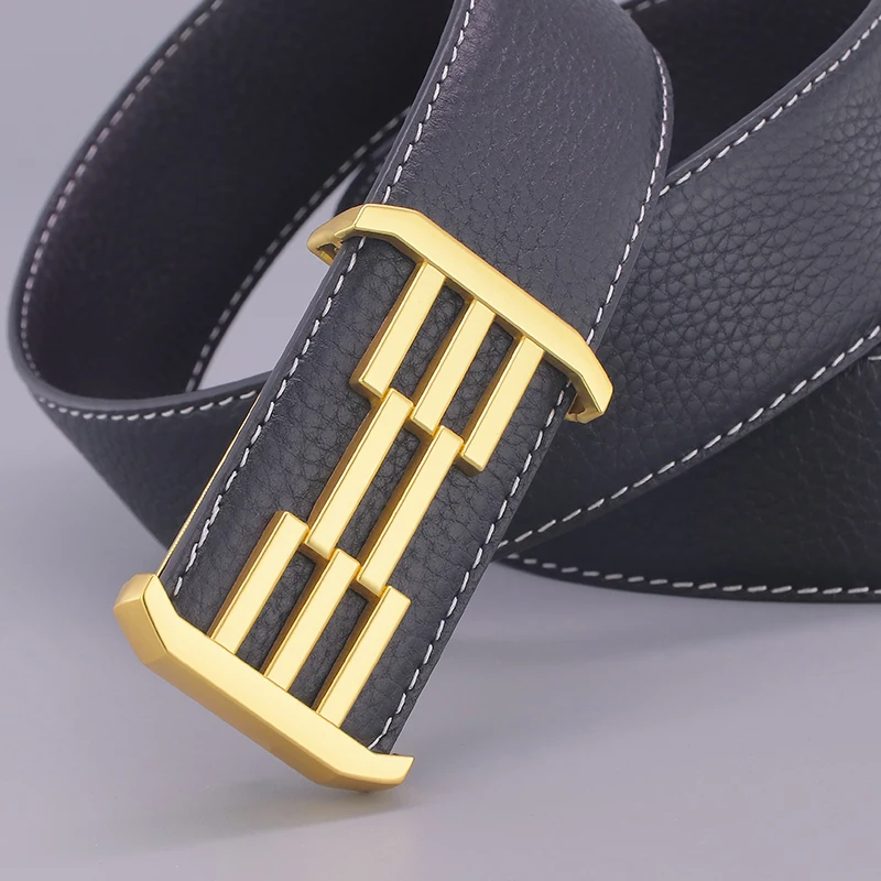 High Quality Geometric Smooth Buckle Black Belt Men Luxury Brand Designer Fashion Belt Formal Men Casual Belt Leather
High Quality Geometric Smooth Buckle Black Belt Men Luxury Brand Designer Fashion Belt Formal Men Casual Belt Leather