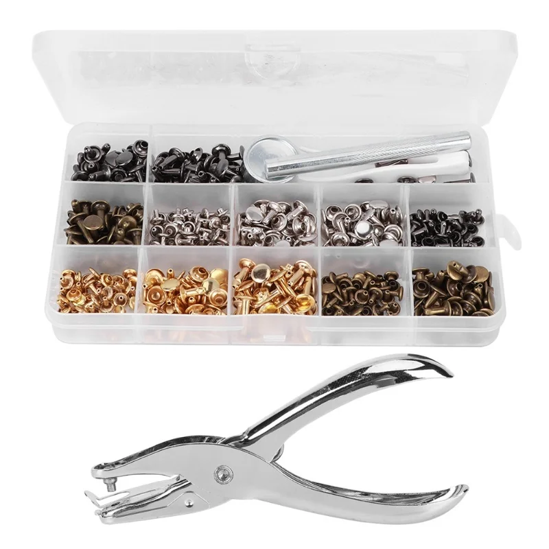 240Sets DoubleSided Rivet Plier Installation Tool Kit For Belts Windbreakers Jackets Backpacks DIY Crafts
240Sets DoubleSided Rivet Plier Installation Tool Kit For Belts Windbreakers Jackets Backpacks DIY Crafts