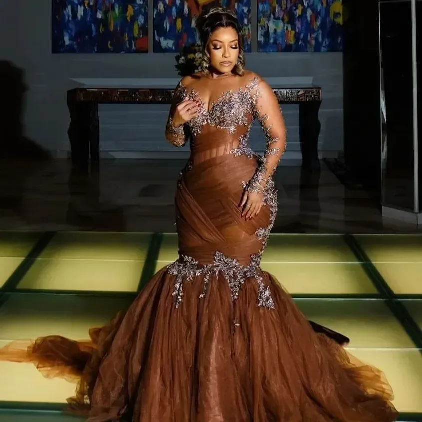 2026 Plus Size Illusion Mermaid Prom Dresses Lace Tulle Long Sleeve Pleated Evening Dress For Women Customized
2026 Plus Size Illusion Mermaid Prom Dresses Lace Tulle Long Sleeve Pleated Evening Dress For Women Customized