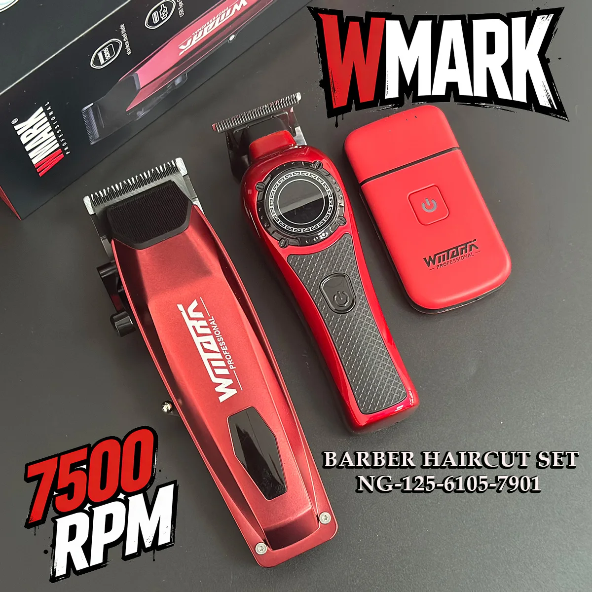 WMARK NG 125-6105-7901 Professional Electric Cordless Hair Clipper Trimmer Set Hair Salon Barber Shaver Hair Cutting Machine
WMARK NG 125-6105-7901 Professional Electric Cordless Hair Clipper Trimmer Set Hair Salon Barber Shaver Hair Cutting Machine