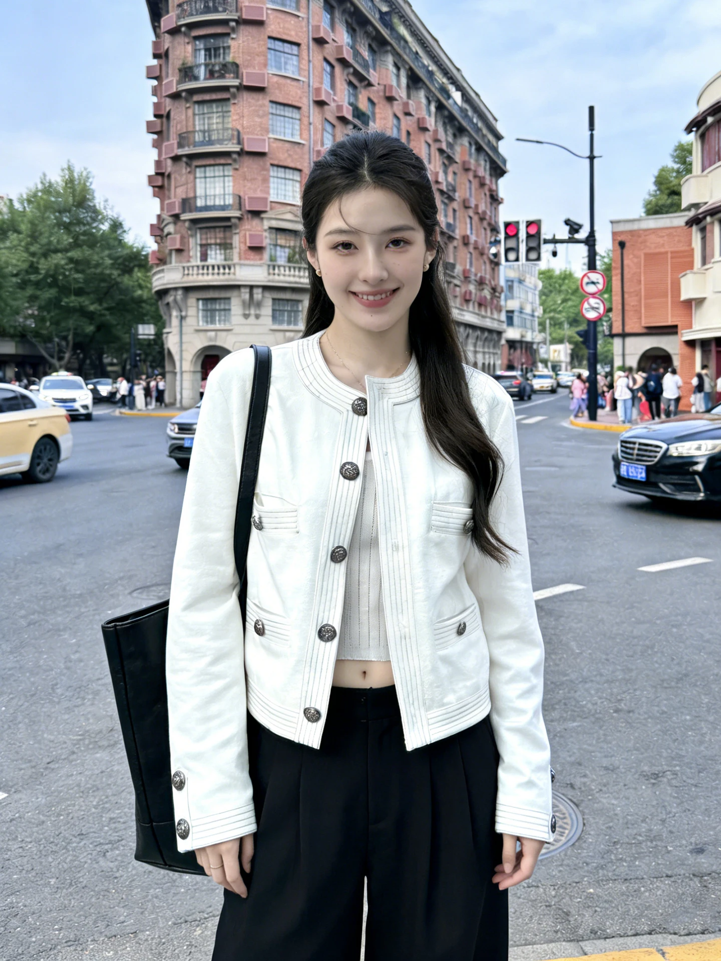 White Contrast Stitching ort Denim Jaet Women's Spring 2026 New Design Korean Sle Top Commute Sle Stand Version
White Contrast Stitching ort Denim Jaet Women's Spring 2026 New Design Korean Sle Top Commute Sle Stand Version