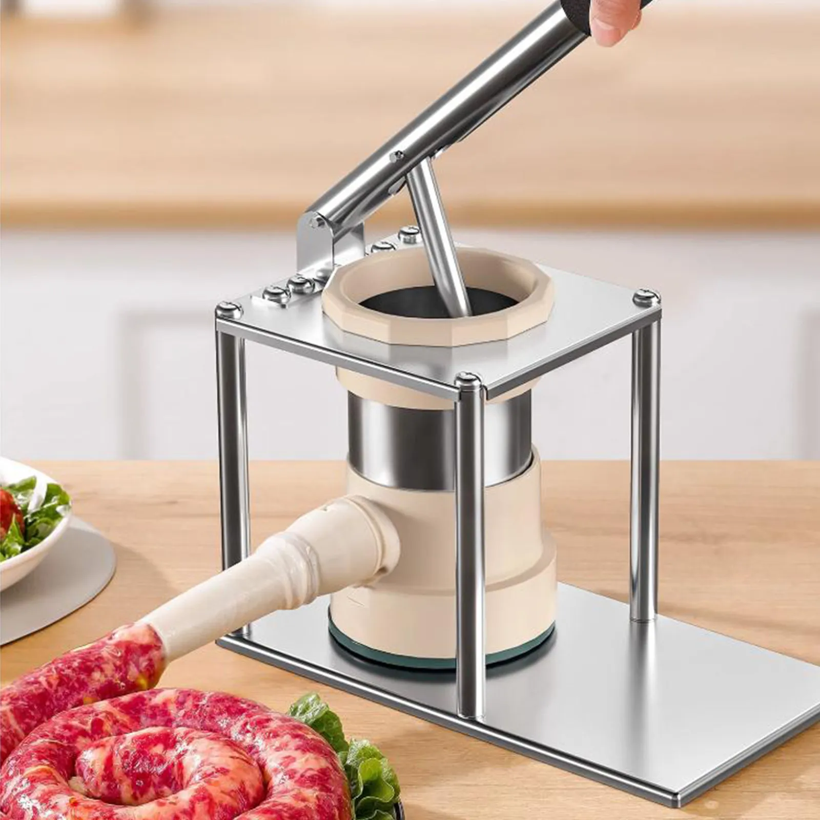 1Set Manual Sausage Stuffer Kit Compact DIY Homemade Sausage Maker Tool Kitchen Meat Filler Tube Kit Consistent Filling
1Set Manual Sausage Stuffer Kit Compact DIY Homemade Sausage Maker Tool Kitchen Meat Filler Tube Kit Consistent Filling
