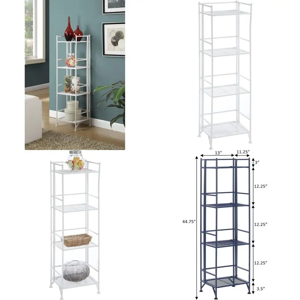 Extra-Durable 4-Tier Metal Storage Rack, White
Extra-Durable 4-Tier Metal Storage Rack, White