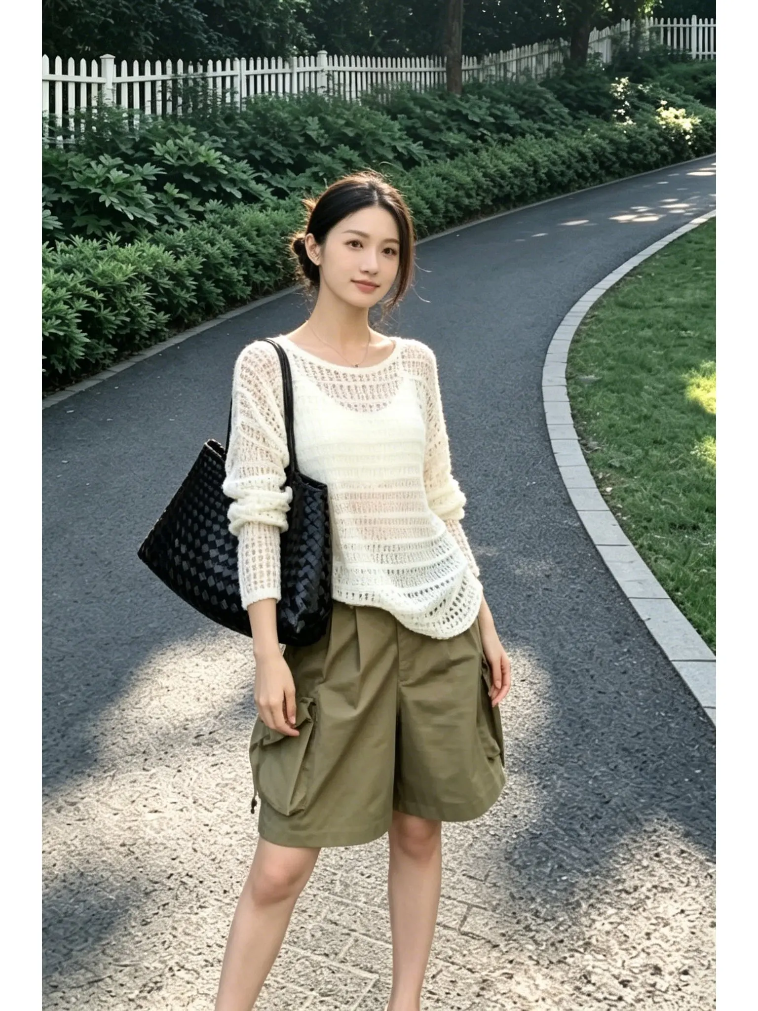 Casual High Waist A-Line Wide Leg Pants Five-Quarter Length Trendy Big Pocket Workwear Slimming Shorts Polyester Fiber
Casual High Waist A-Line Wide Leg Pants Five-Quarter Length Trendy Big Pocket Workwear Slimming Shorts Polyester Fiber