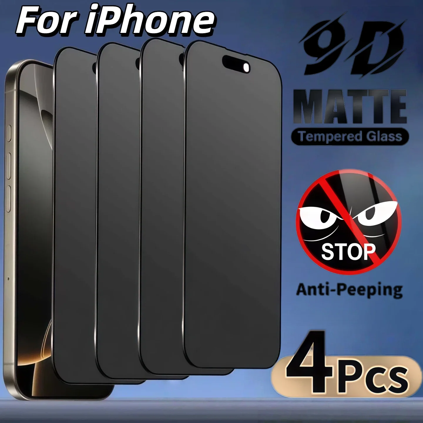 4pack Matte Privacy Tempered Glass Screen Protector with 9H Hardness for iPhone Air/17/16/15/14/13/12/11/X/XS/XR/XS Max Series
4pack Matte Privacy Tempered Glass Screen Protector with 9H Hardness for iPhone Air/17/16/15/14/13/12/11/X/XS/XR/XS Max Series