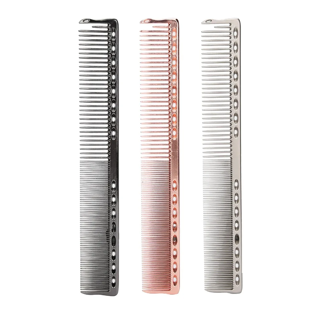 Daily Care Wide Tooth Space Aluminum Comb Fine Tooth Durable Hair Brush Black Rose Gold Professional Hair Styling Tool Home Use
Daily Care Wide Tooth Space Aluminum Comb Fine Tooth Durable Hair Brush Black Rose Gold Professional Hair Styling Tool Home Use