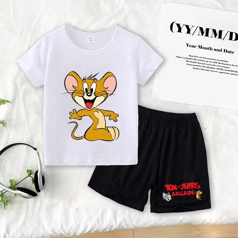 Tom and Jerry T-shirt Shorts Set Fashion Summer Boys Girls Clothes Birthday Gift Tops Sportwear Cute Cartoon Printed Casual Wear
Tom and Jerry T-shirt Shorts Set Fashion Summer Boys Girls Clothes Birthday Gift Tops Sportwear Cute Cartoon Printed Casual Wear