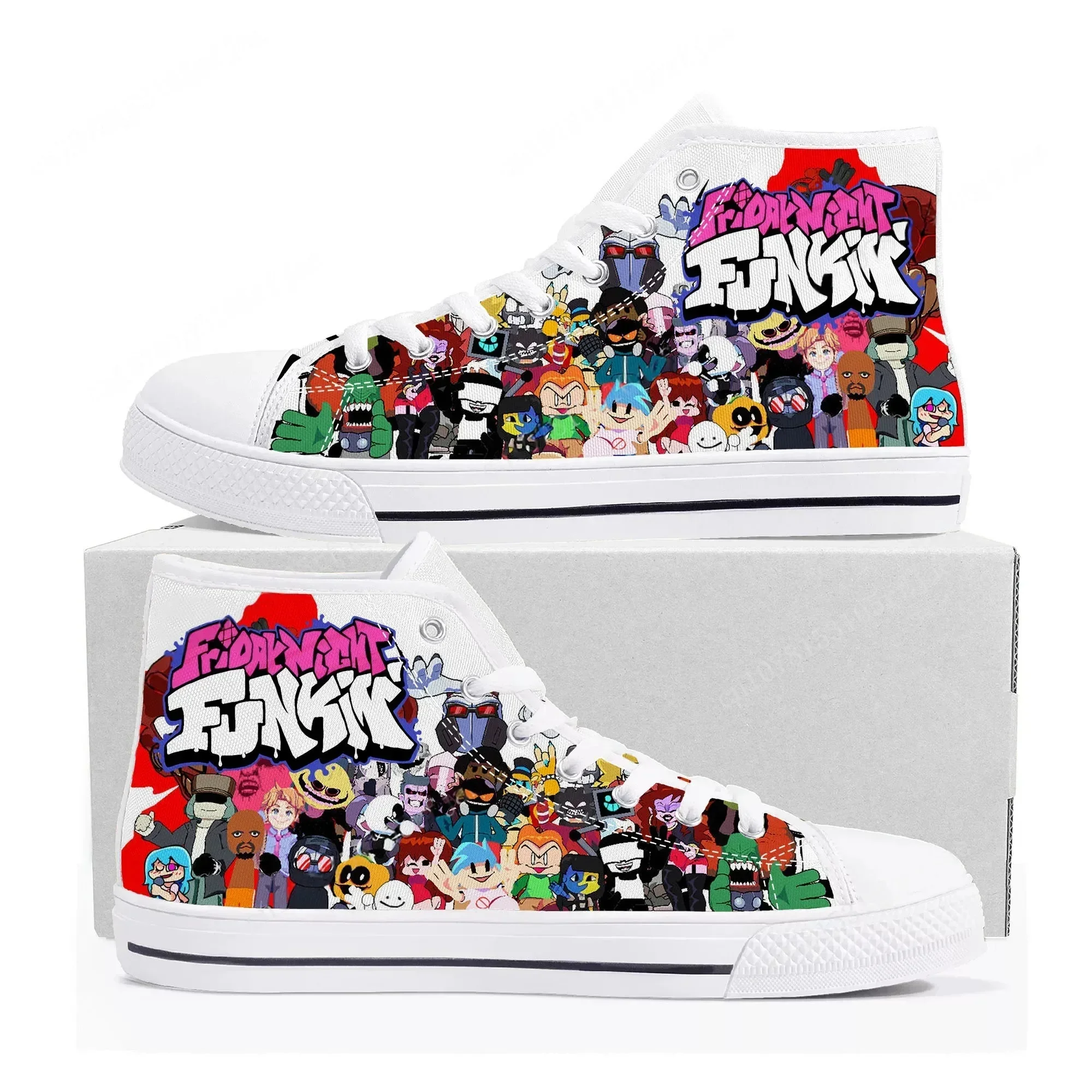 Funkin Cartoon Night Game Friday High Top Sneakers Mens Womens Teenager High Quality Canvas Shoes Casual Tailor Made Sneaker
Funkin Cartoon Night Game Friday High Top Sneakers Mens Womens Teenager High Quality Canvas Shoes Casual Tailor Made Sneaker